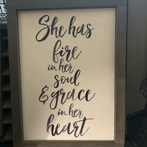 Inspirational Wall Art with Black Frame